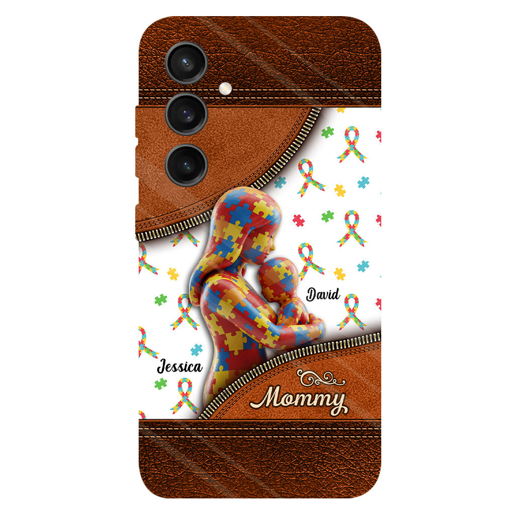 The Love Of A Mother - Personalized Autism Awareness Full Print Phone Case