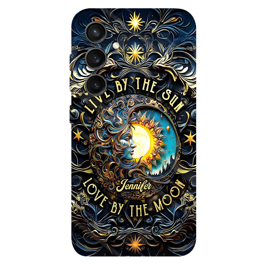Live By The Sun Love By The Moon - Personalized Hippie Full Print Phone Case