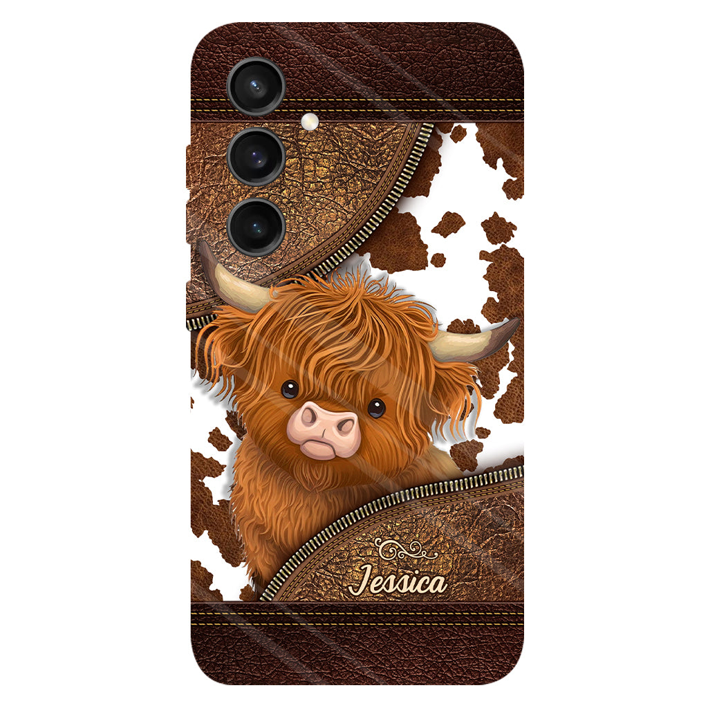 Just A Girl Who Loves Highland Cow - Personalized Full Print Phone Case