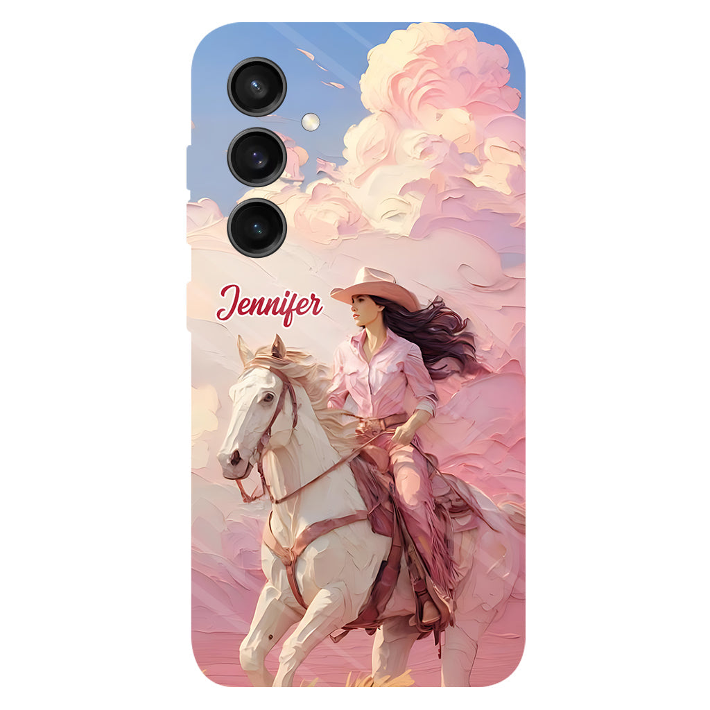 Pink Cowgirl - Personalized Cowgirl Full Print Phone Case