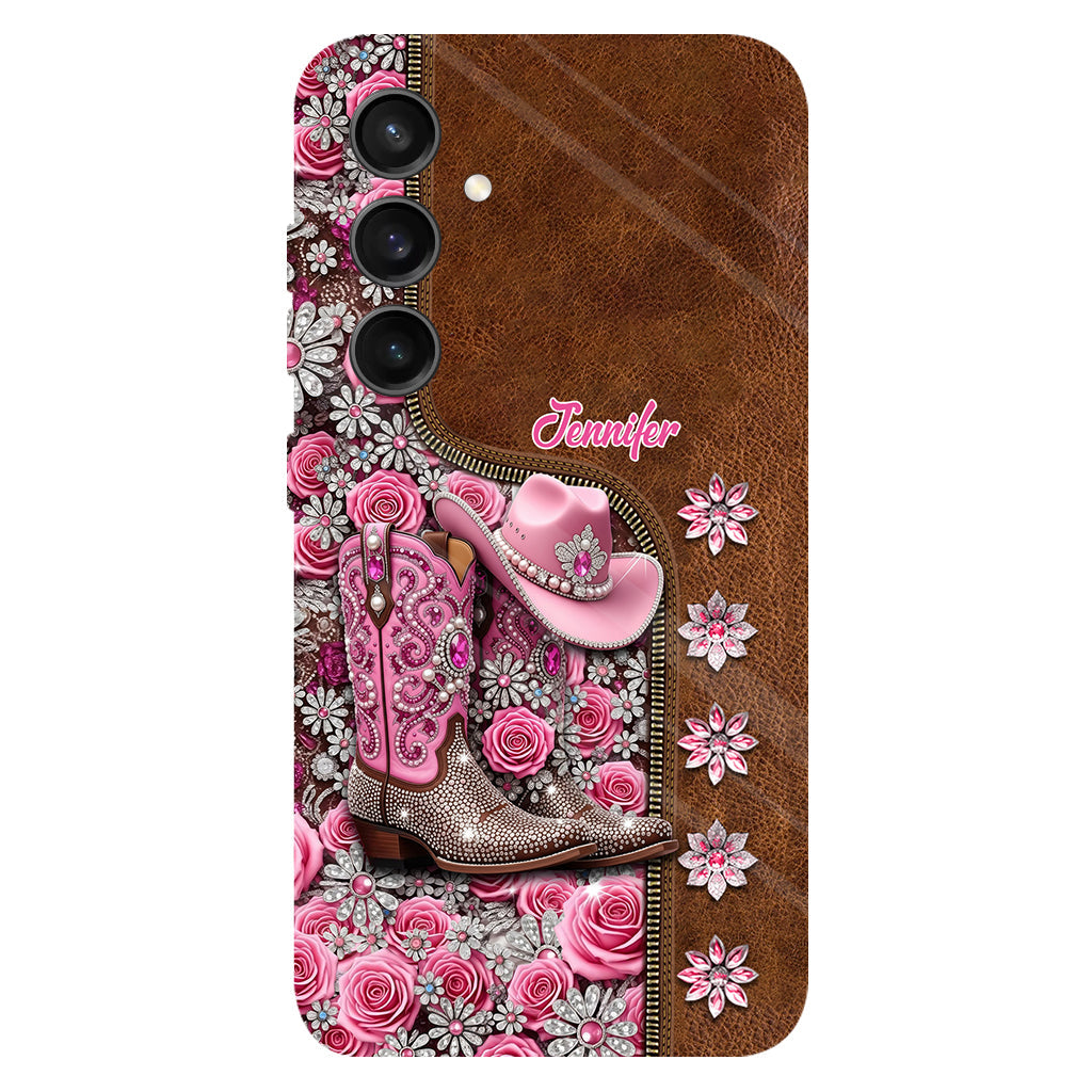 Beautiful Cowgirl Boots - Personalized Cowgirl Full Print Phone Case