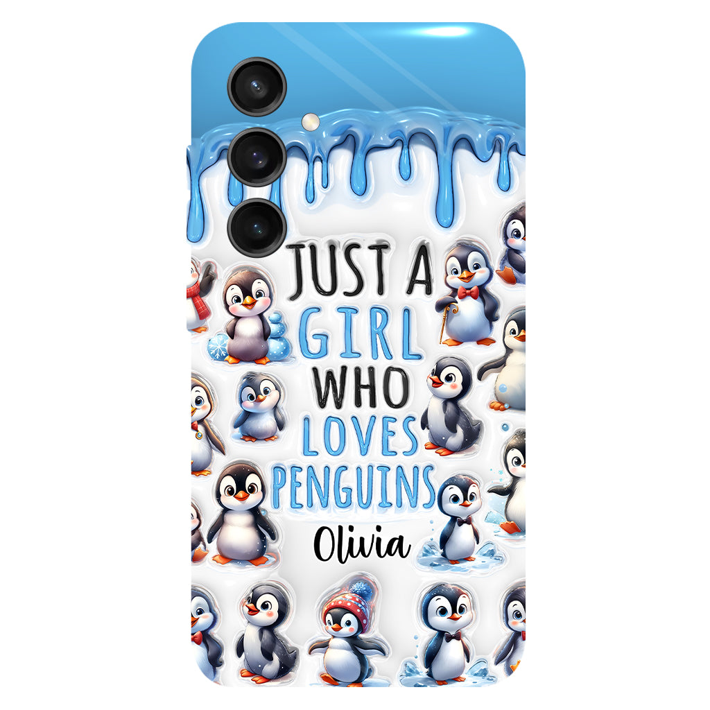 Just A Girl Who Loves Penguins - Personalized Penguin Lover Full Print Phone Case