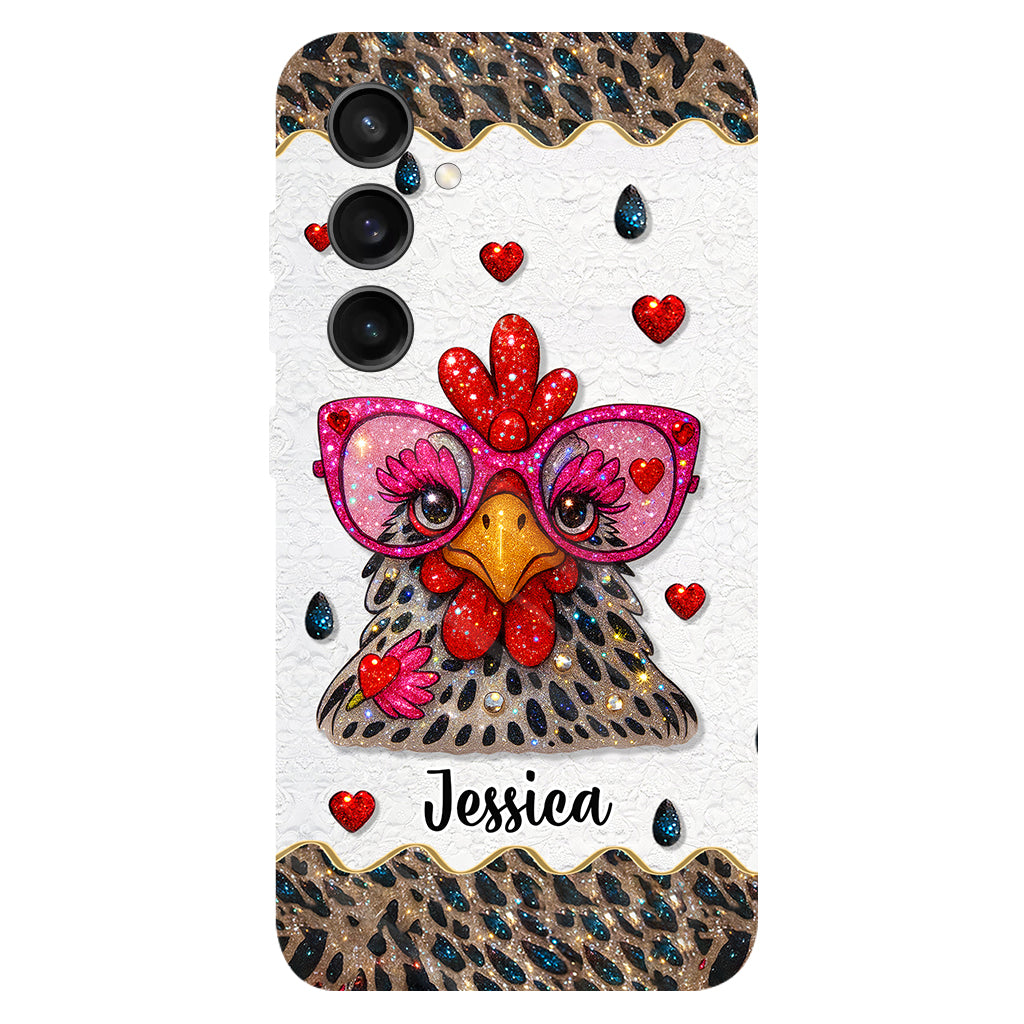Crazy Chicken Lady - Personalized Chicken Full Print Phone Case
