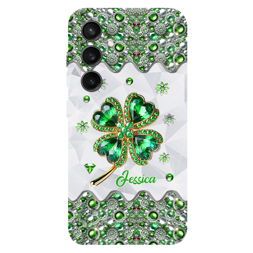 Lucky Four-Leaf Clover - Personalized Saint Patrick's Day Full Print Phone Case