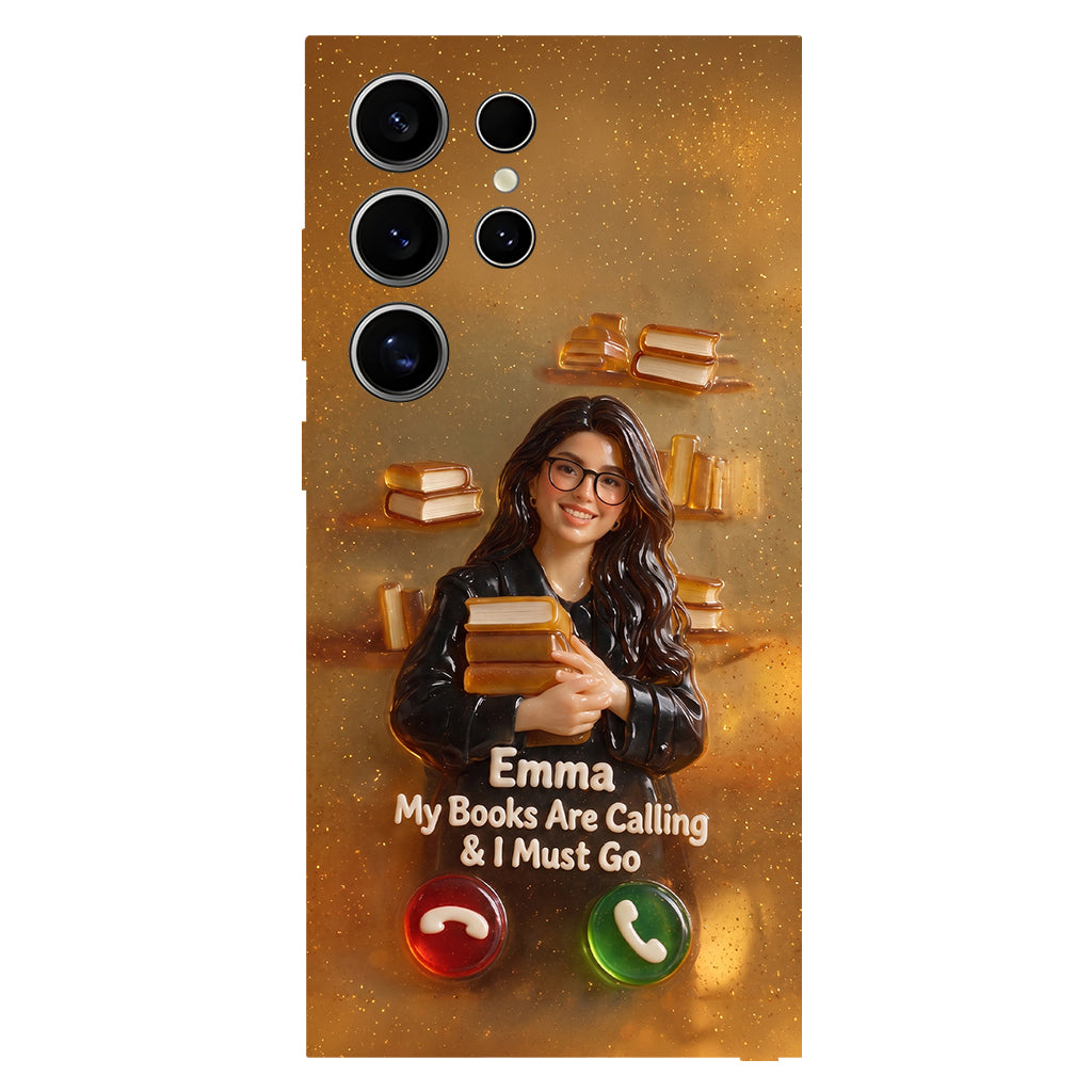 My Books Are Calling & I Must Go - Personalized Book Full Print Phone Case