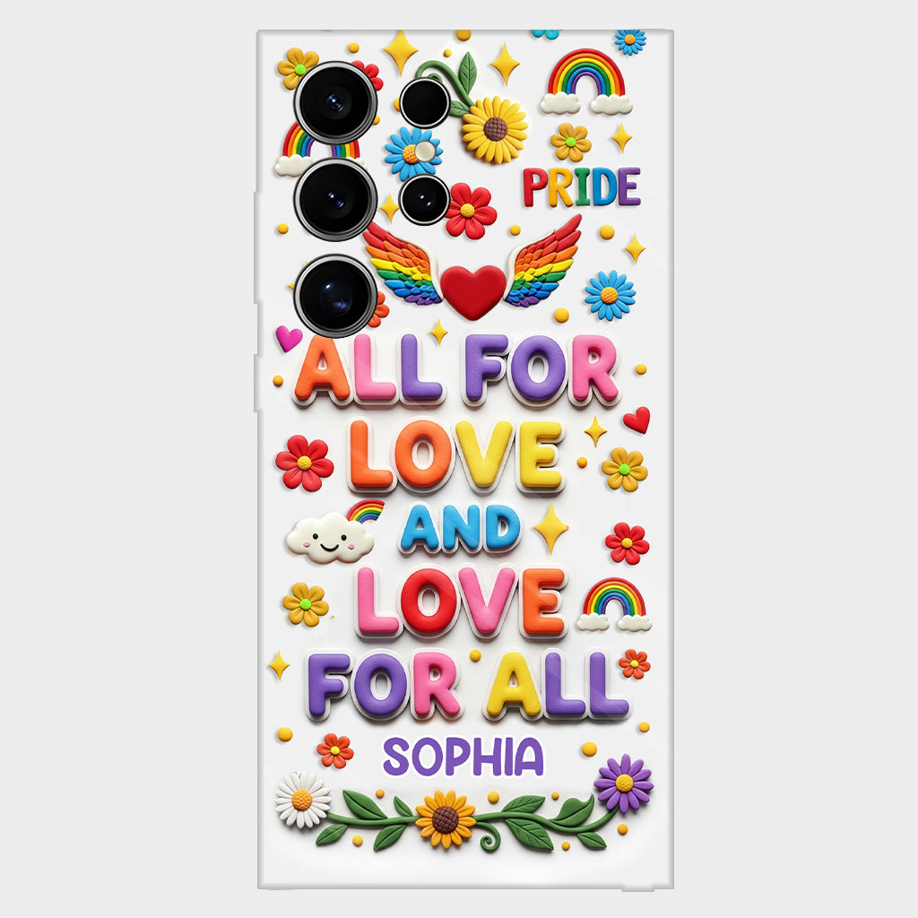 All For Love And Love For All - Personalized LGBT Support Full Print Phone Case