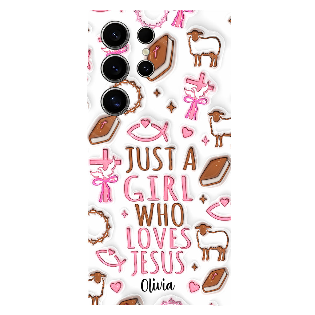 Just A Girl Who Loves Jesus - Personalized Christian Full Print Phone Case