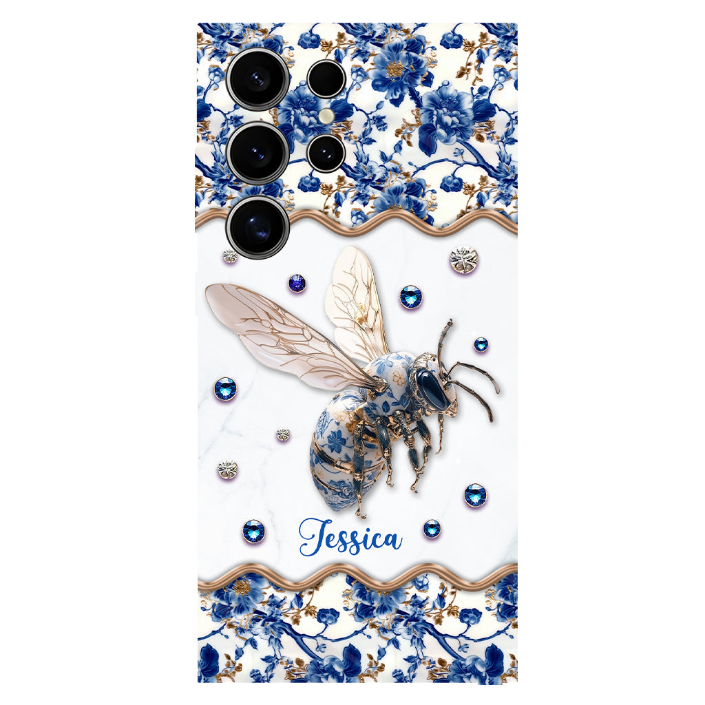 Bee Toile de Jouy - Personalized Bee Full Print Phone Case