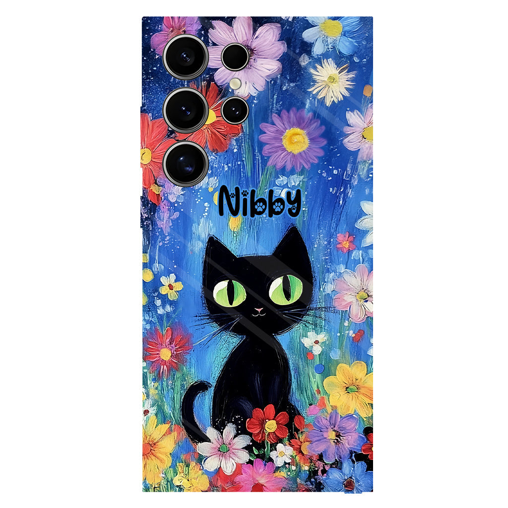 Cute Cat - Personalized Black Cat Full Print Phone Case