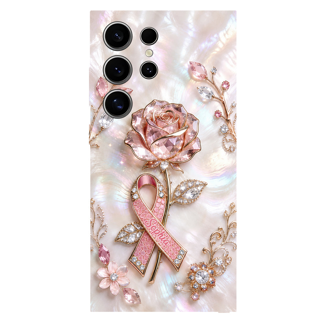 Faith Hope Love - Personalized Breast Cancer Awareness Full Print Phone Case & Phone Grip