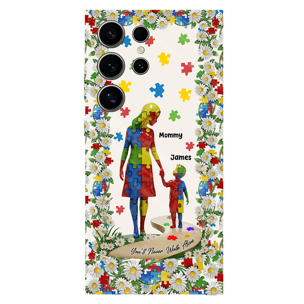 You'll Never Walk Alone - Personalized Autism Awareness Full Print Phone Case