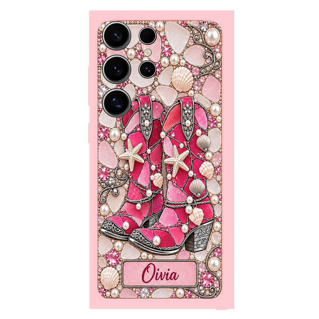 Cowgirl Boots - Personalized Cowgirl Full Print Phone Case