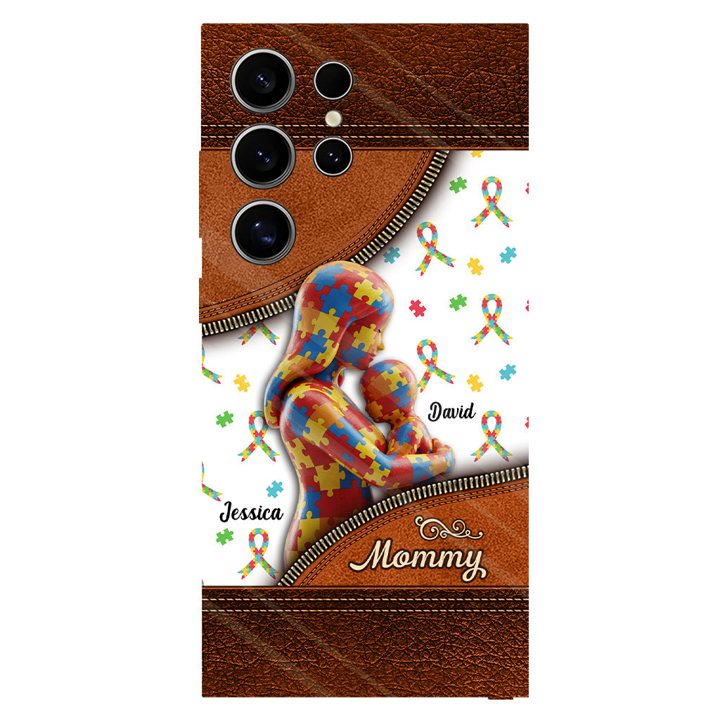 The Love Of A Mother - Personalized Autism Awareness Full Print Phone Case
