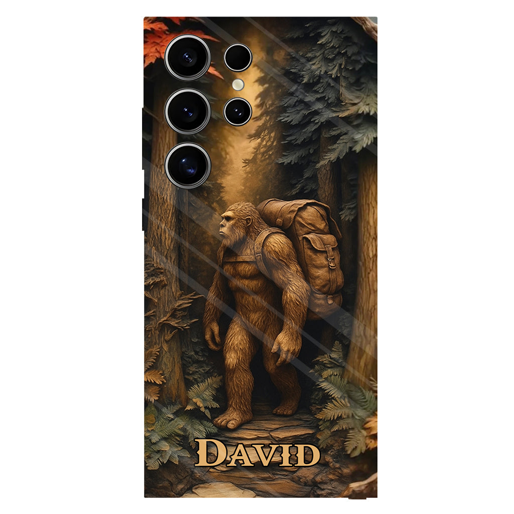 Sasquatch In Forest - Personalized Hiking Full Print Phone Case