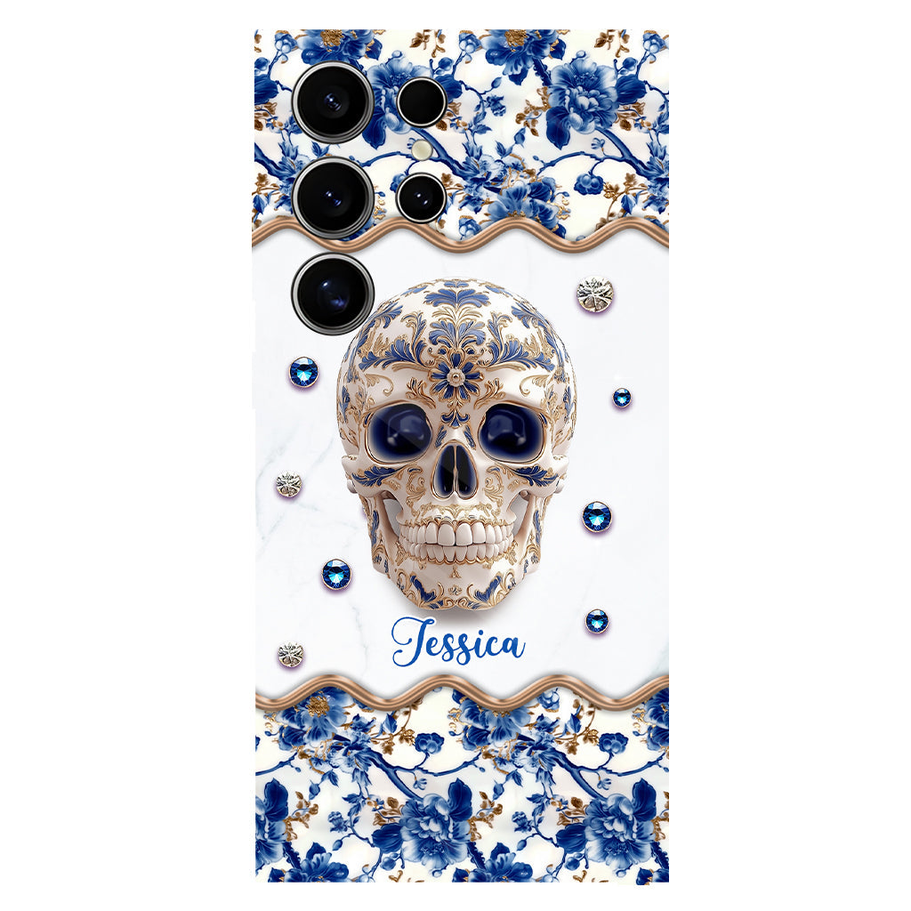 Skull Toile de Jouy - Personalized Skull Full Print Phone Case