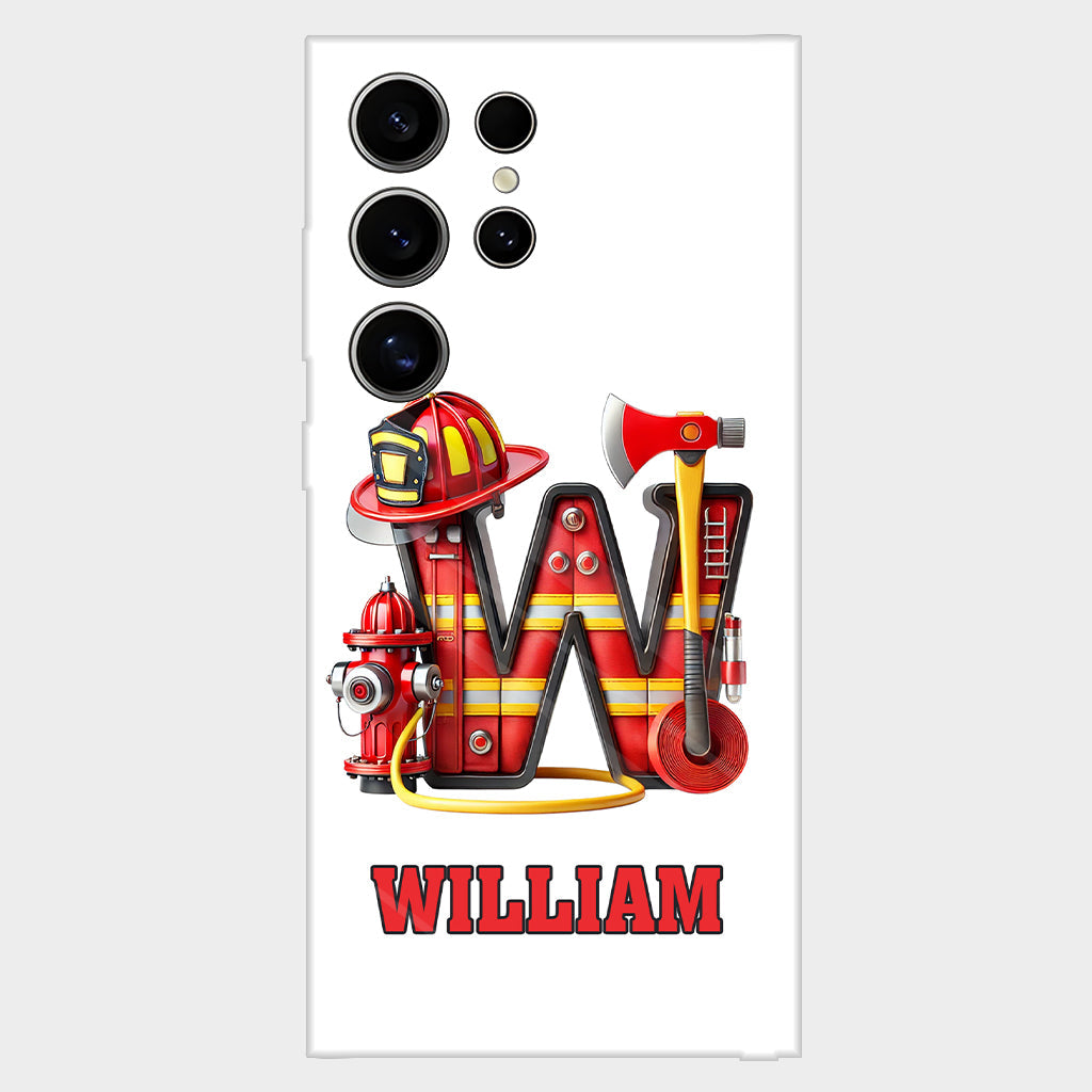 Alphabet Firefighter - Personalized Firefighter Full Print Phone Case