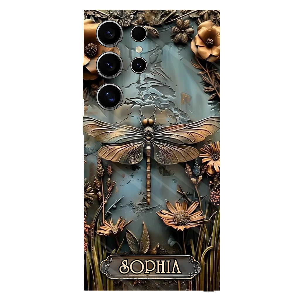 Beautiful Drafgonfly, Butterfly, Hummingbird - Personalized Gardening Full Print Phone Case