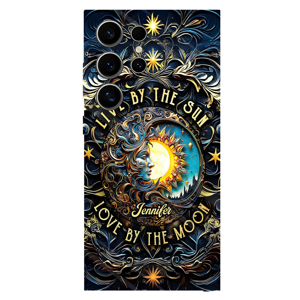 Live By The Sun Love By The Moon - Personalized Hippie Full Print Phone Case