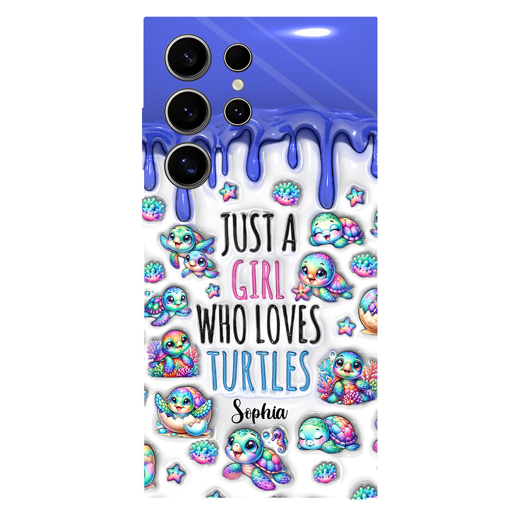Just A Girl Who Loves Turtles - Personalized Turtle Full Print Phone Case