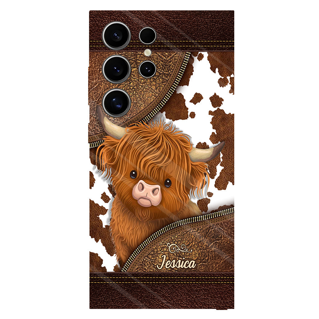Just A Girl Who Loves Highland Cow - Personalized Full Print Phone Case