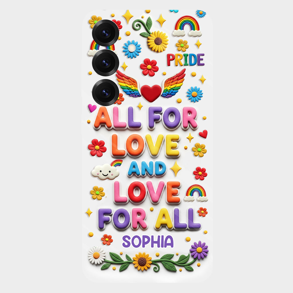 All For Love And Love For All - Personalized LGBT Support Full Print Phone Case