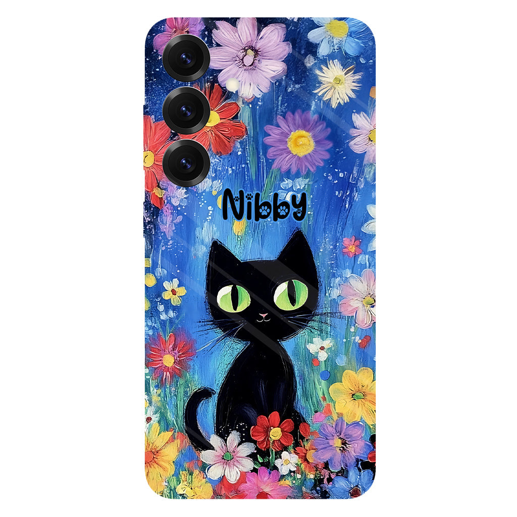Cute Cat - Personalized Black Cat Full Print Phone Case