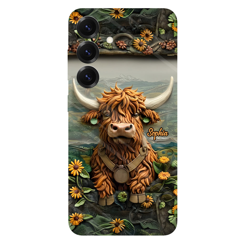 Cute Highland Cow - Personalized Highland Cow Full Print Phone Case