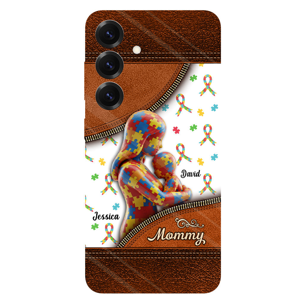 The Love Of A Mother - Personalized Autism Awareness Full Print Phone Case