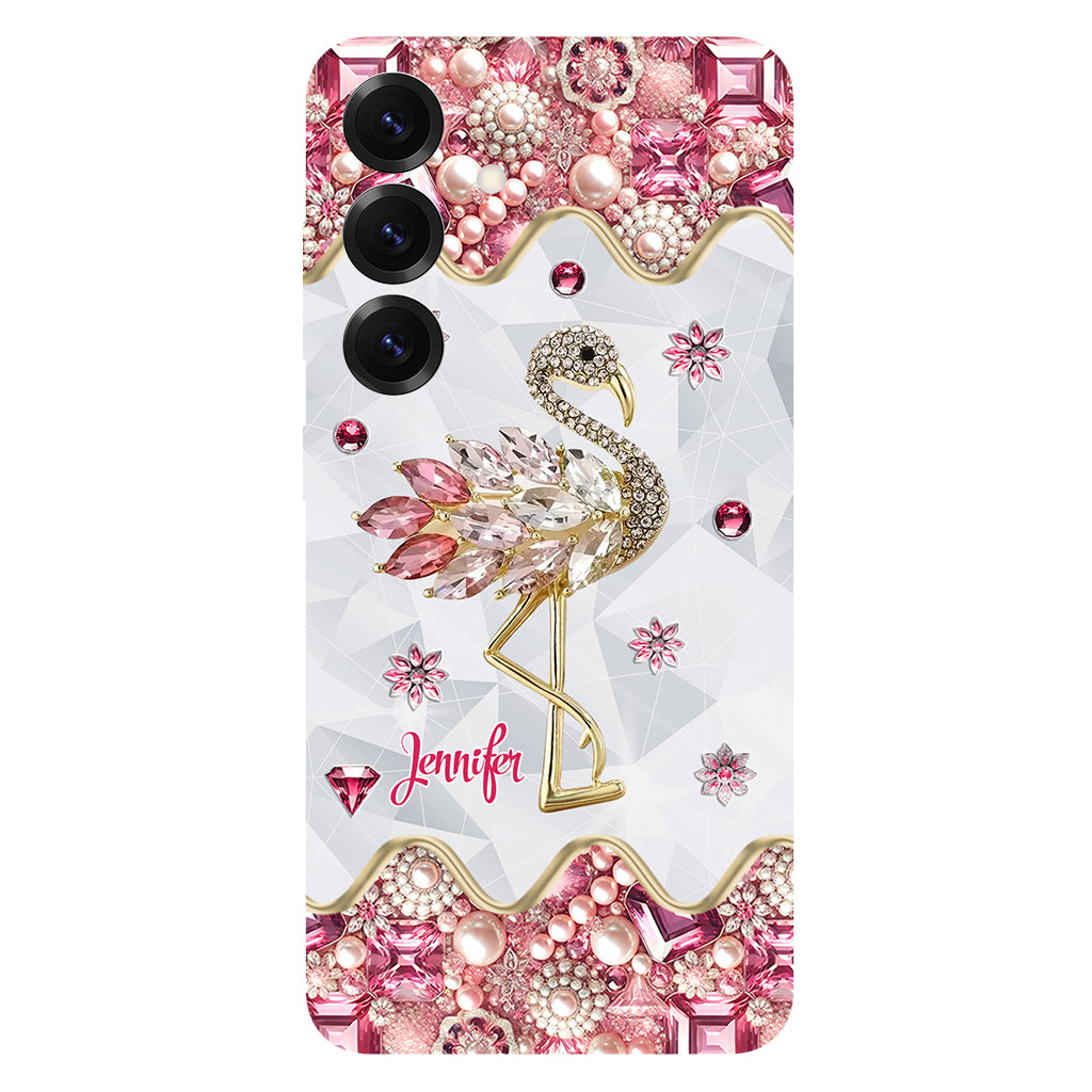 Just A Girl Who Loves Flamingos - Personalized Flamingo Full Print Phone Case