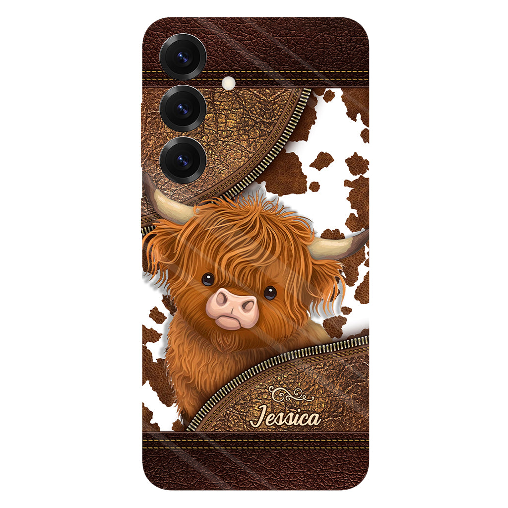 Just A Girl Who Loves Highland Cow - Personalized Full Print Phone Case
