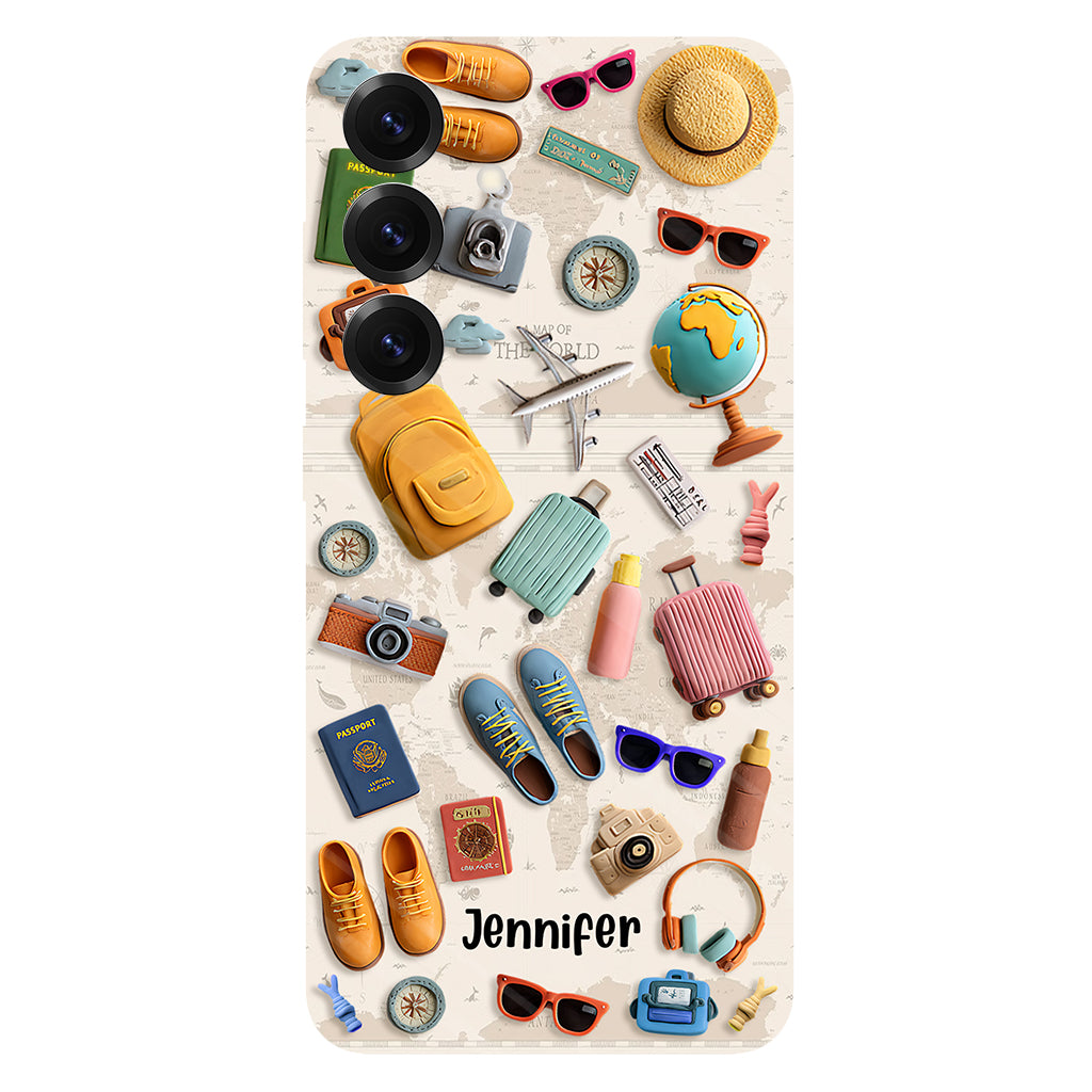 Just A Girl Who Loves Traveling - Personalized Travelling Full Print Phone Case