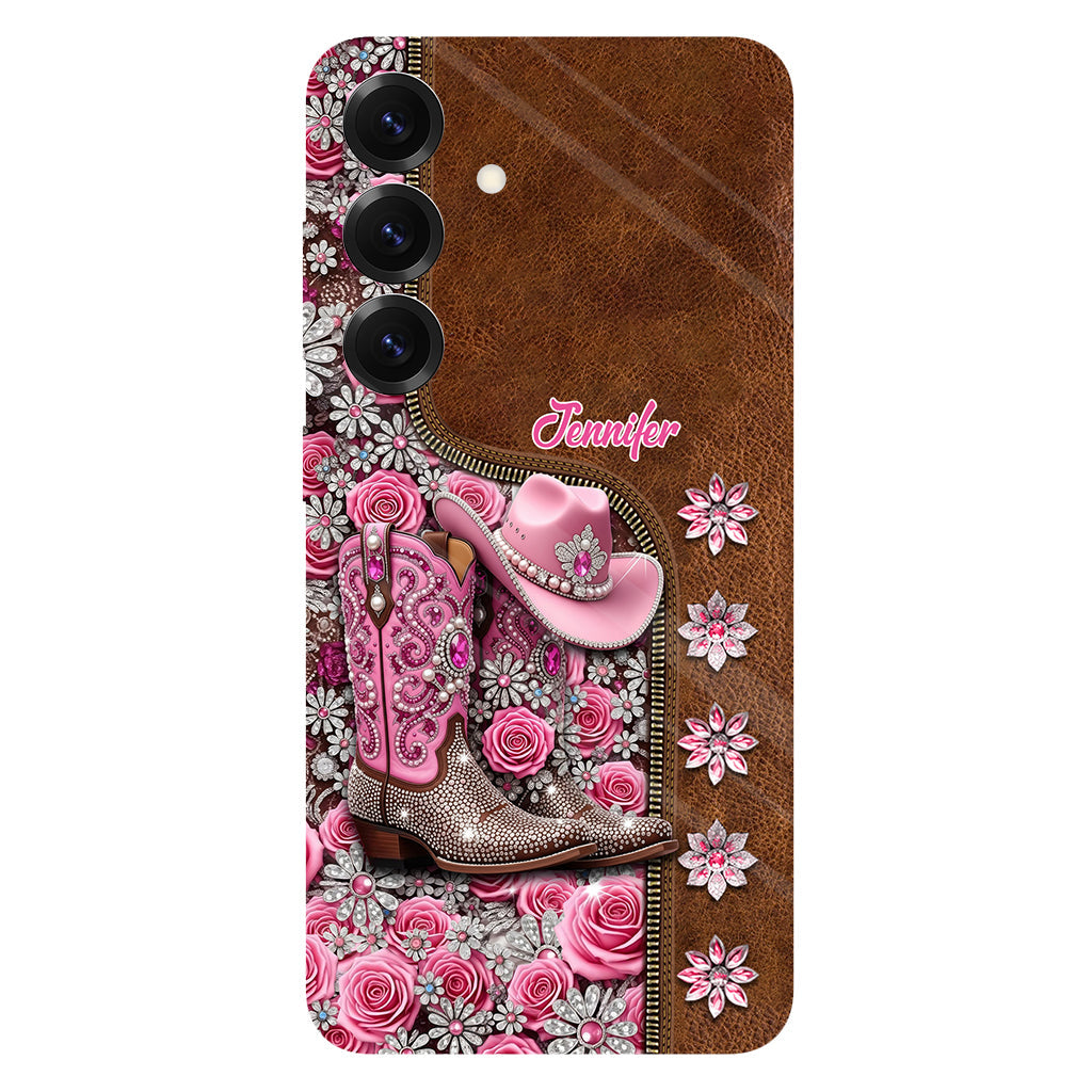 Beautiful Cowgirl Boots - Personalized Cowgirl Full Print Phone Case