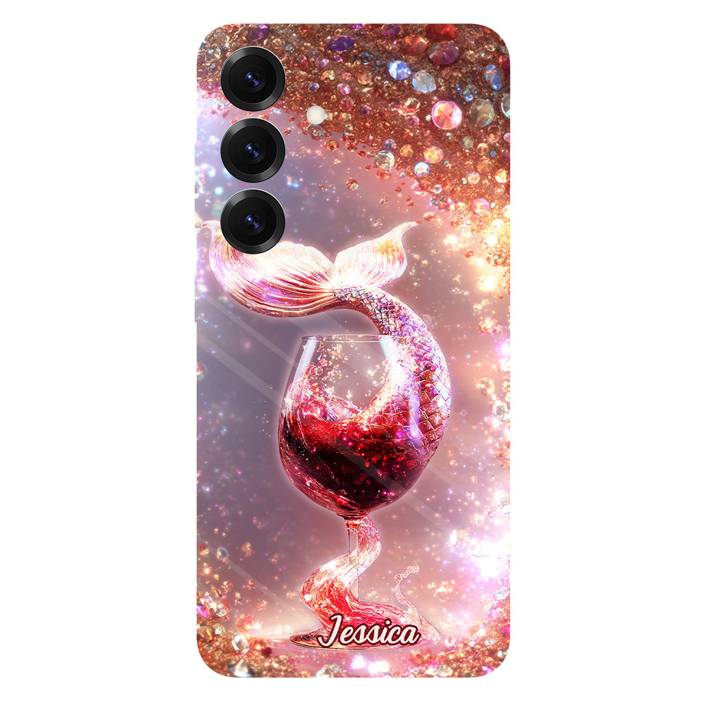 I Drink Like A Fish I'm A Mermaid - Personalized Wine Full Print Phone Case