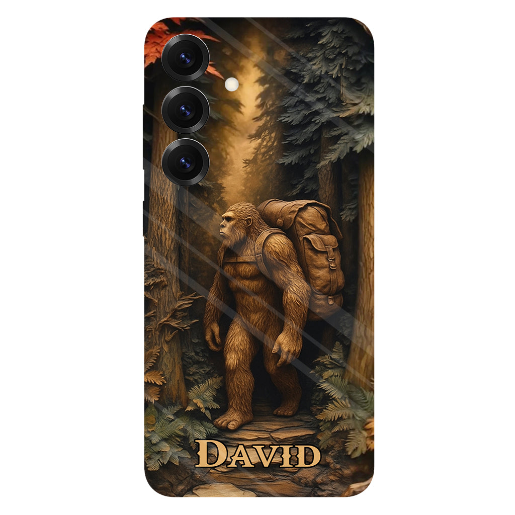 Sasquatch In Forest - Personalized Hiking Full Print Phone Case