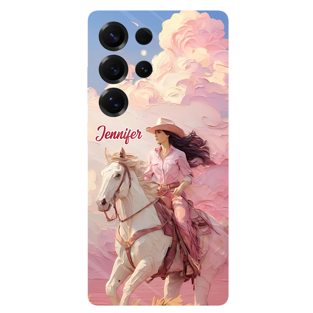 Pink Cowgirl - Personalized Cowgirl Full Print Phone Case