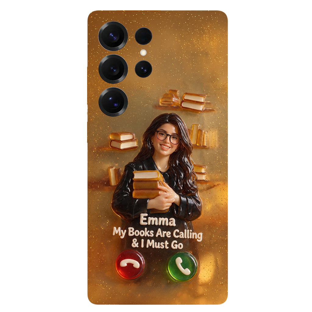 My Books Are Calling & I Must Go - Personalized Book Full Print Phone Case