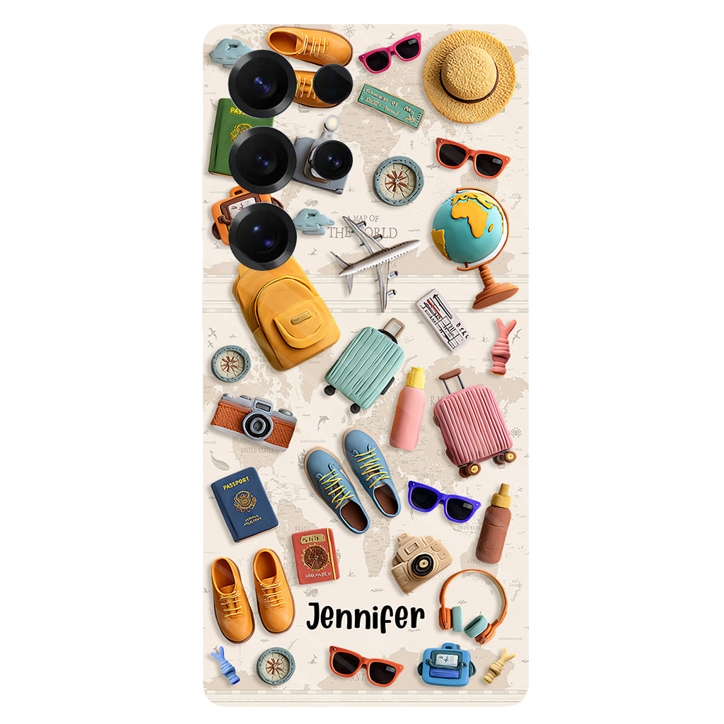 Just A Girl Who Loves Traveling - Personalized Travelling Full Print Phone Case