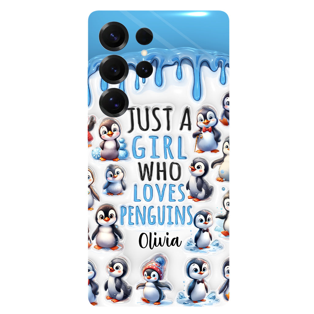 Just A Girl Who Loves Penguins - Personalized Penguin Lover Full Print Phone Case