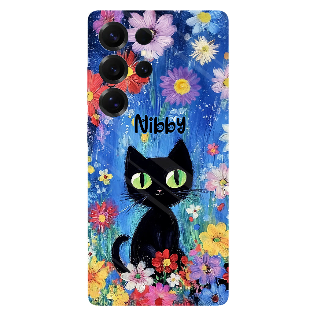 Cute Cat - Personalized Black Cat Full Print Phone Case