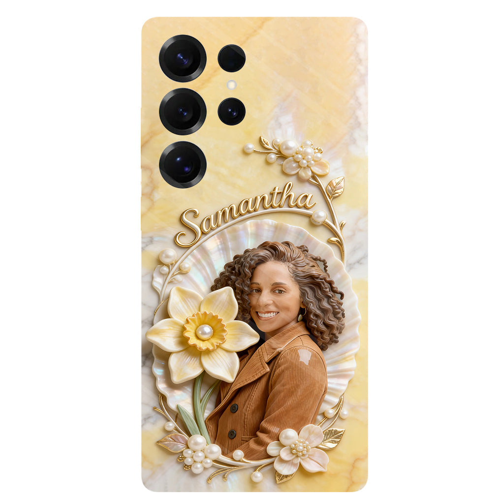 Custom Any Photo Birthmonth Flower - Personalized Self Love Full Print Phone Case