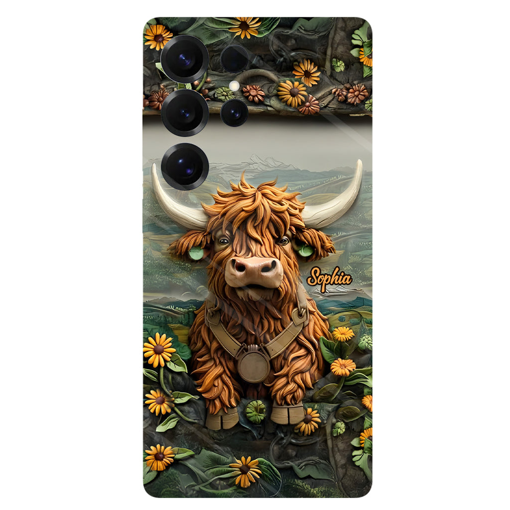 Cute Highland Cow - Personalized Highland Cow Full Print Phone Case