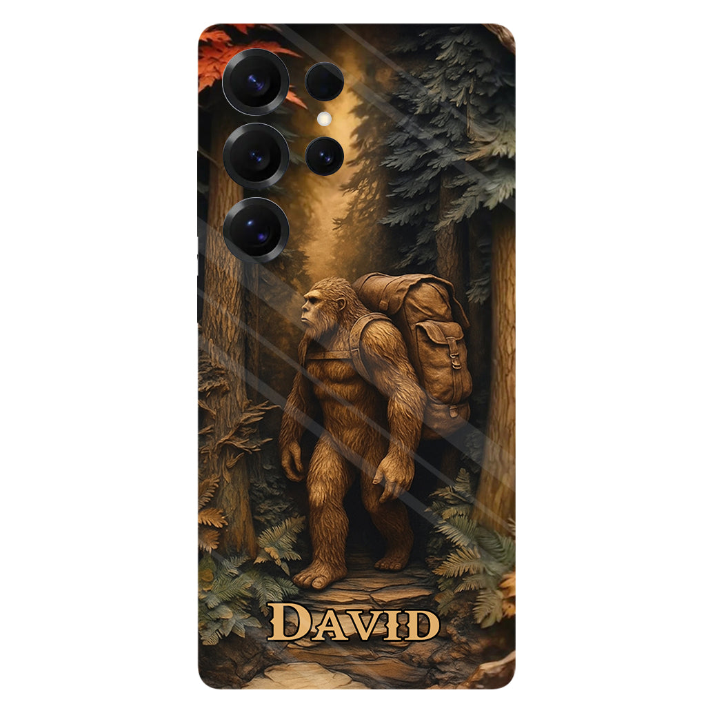 Sasquatch In Forest - Personalized Hiking Full Print Phone Case