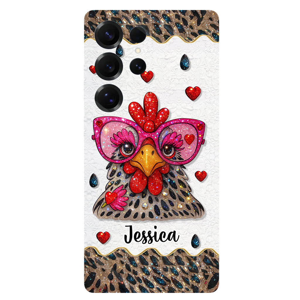 Crazy Chicken Lady - Personalized Chicken Full Print Phone Case