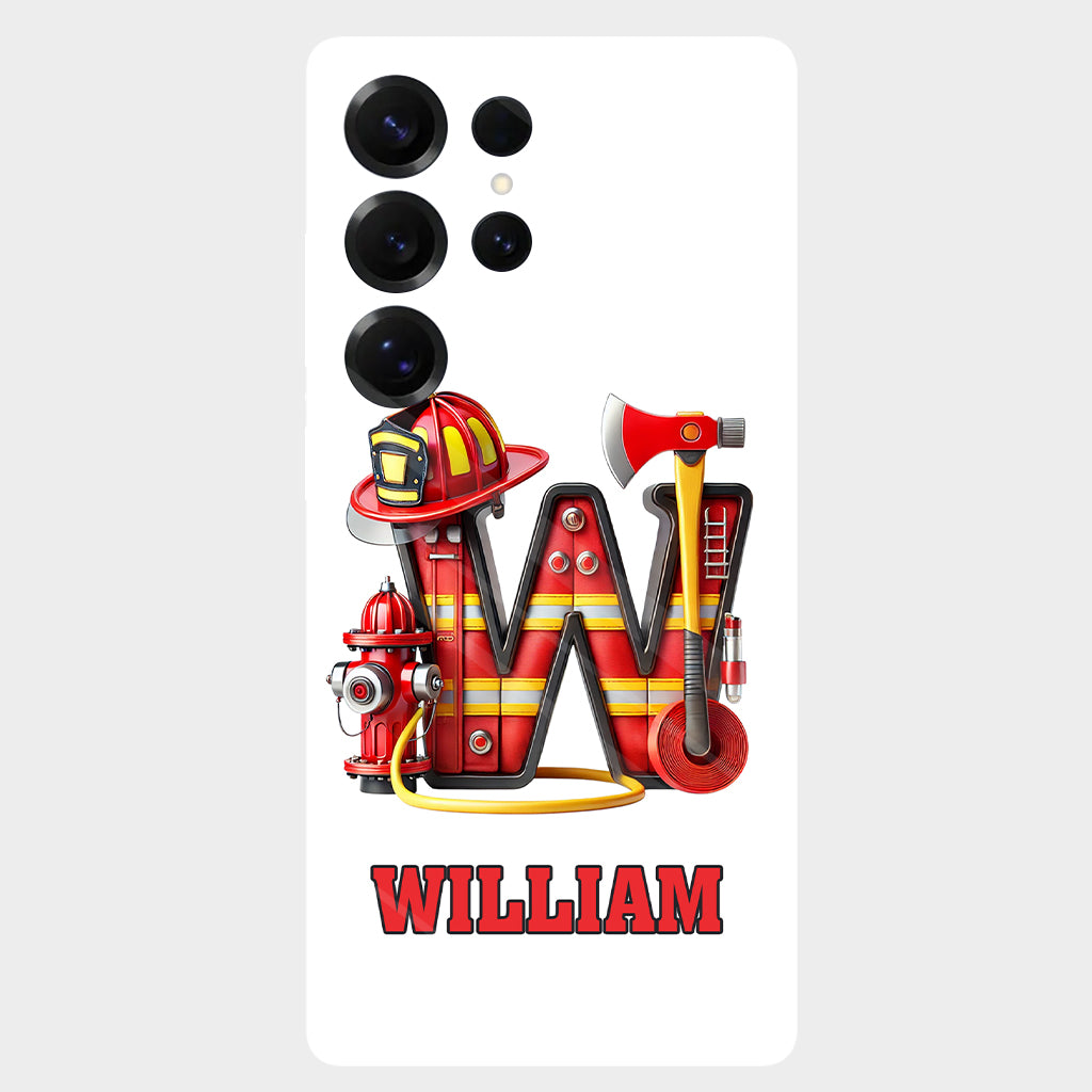 Alphabet Firefighter - Personalized Firefighter Full Print Phone Case