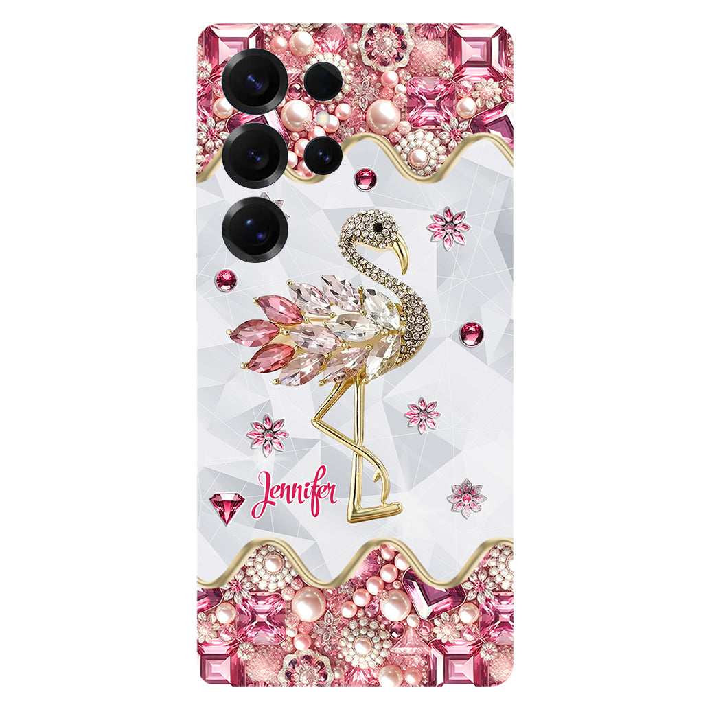 Just A Girl Who Loves Flamingos - Personalized Flamingo Full Print Phone Case