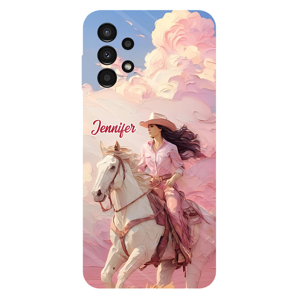 Pink Cowgirl - Personalized Cowgirl Full Print Phone Case