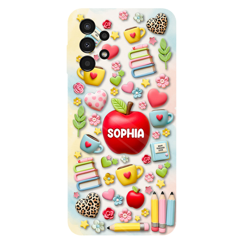 Best Teacher Ever - Personalized Teacher Full Print Phone Case & Phone Grip