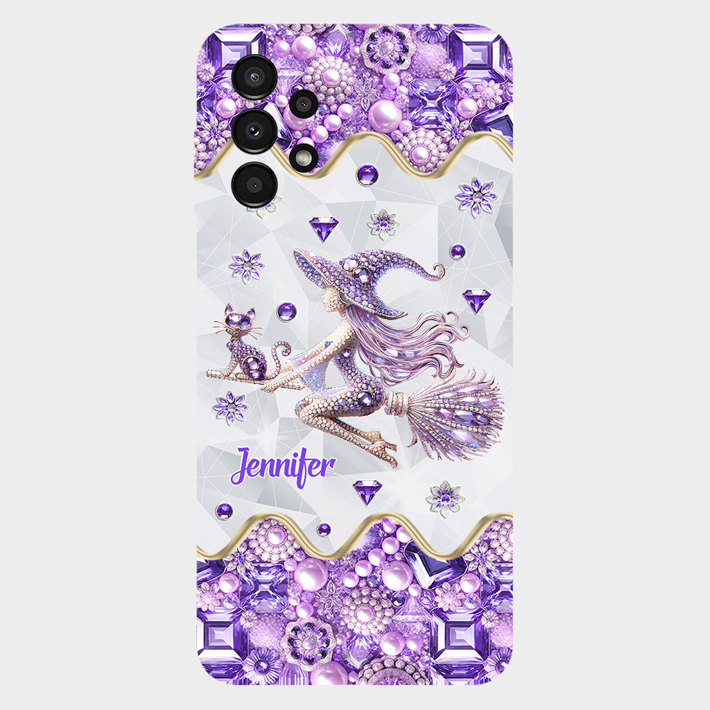Witch And Broomstick - Personalized Witch Full Print Phone Case