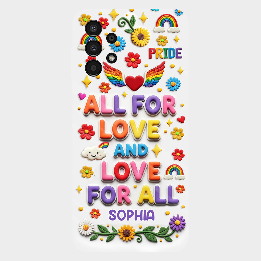 All For Love And Love For All - Personalized LGBT Support Full Print Phone Case