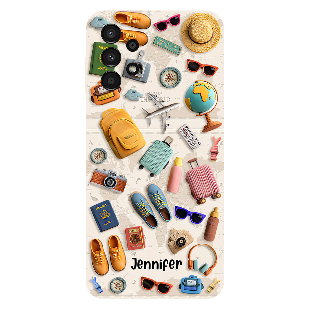 Just A Girl Who Loves Traveling - Personalized Travelling Full Print Phone Case